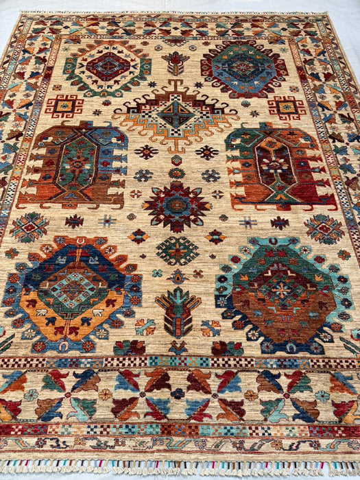 Hand-Knotted Vegetable Dye Heriz Rug from Pakistan, 8' 3" x 10'