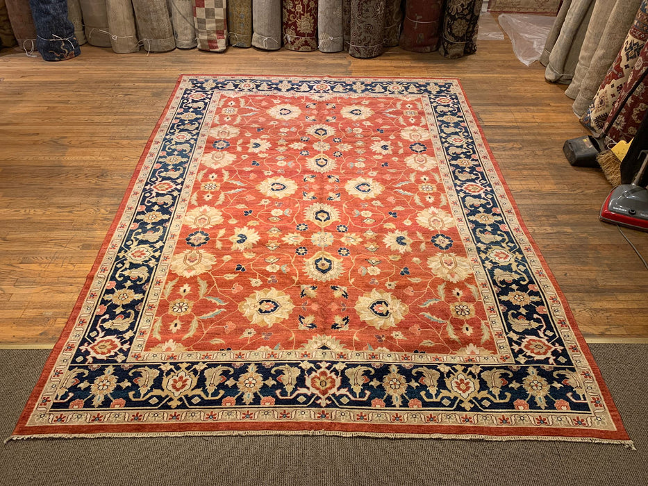 Hand-Knotted Sultanabad Vegetable-Dyed Wool Rug, 8' 7" x 12' 1" (K)