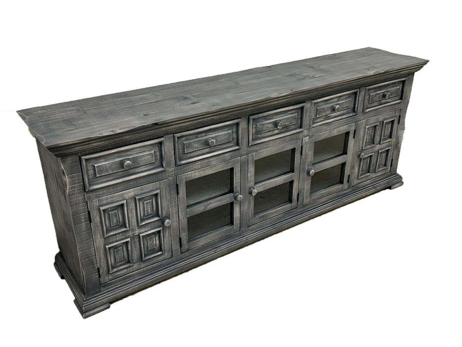 Keystone Panel Door TV Stand - 83" (2 Colors Available) - Grey