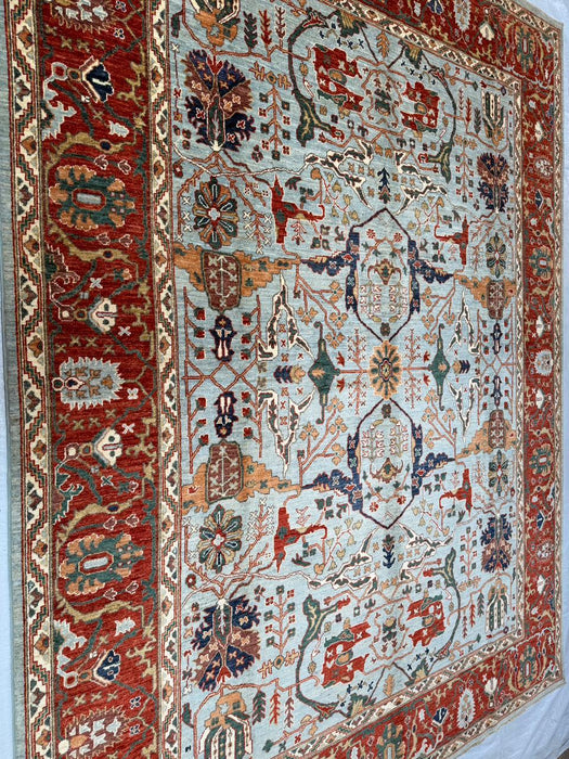 Hand-Knotted Vegetable Dye Sultanabad Rug from Pakistan,  9' 2" x 12'