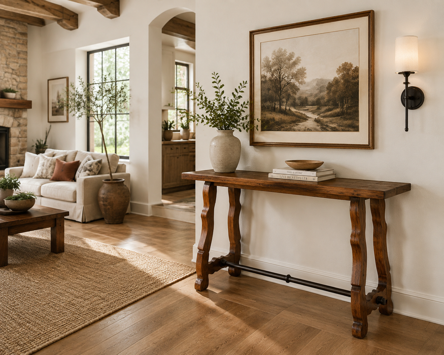 Rustic Reclaimed Solid Wood Sofa Table / Hall way table