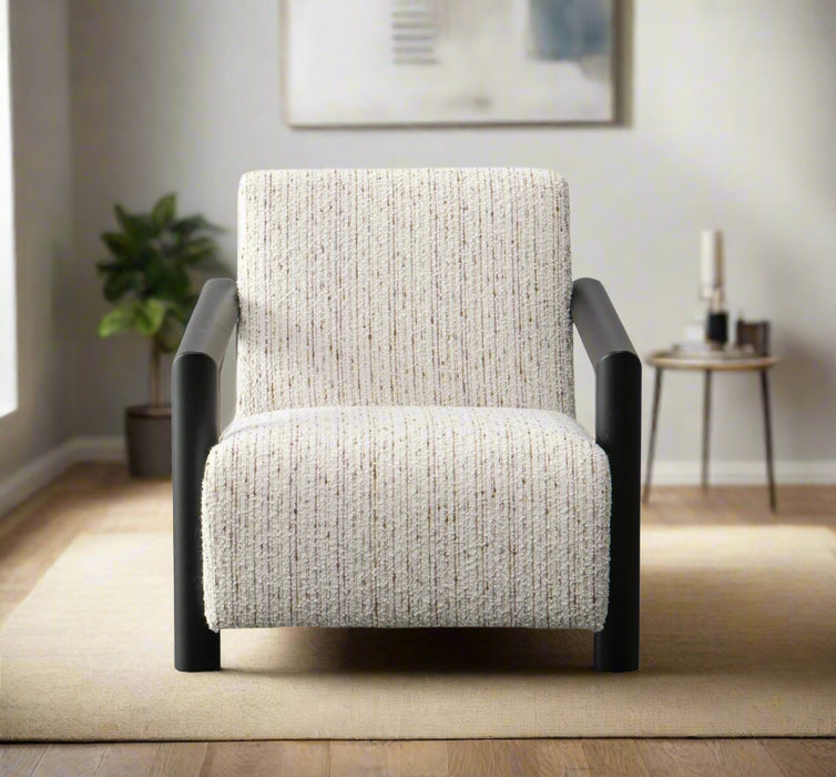 Nora Collection Mid-Century Modern  Arm Chair - Ivory