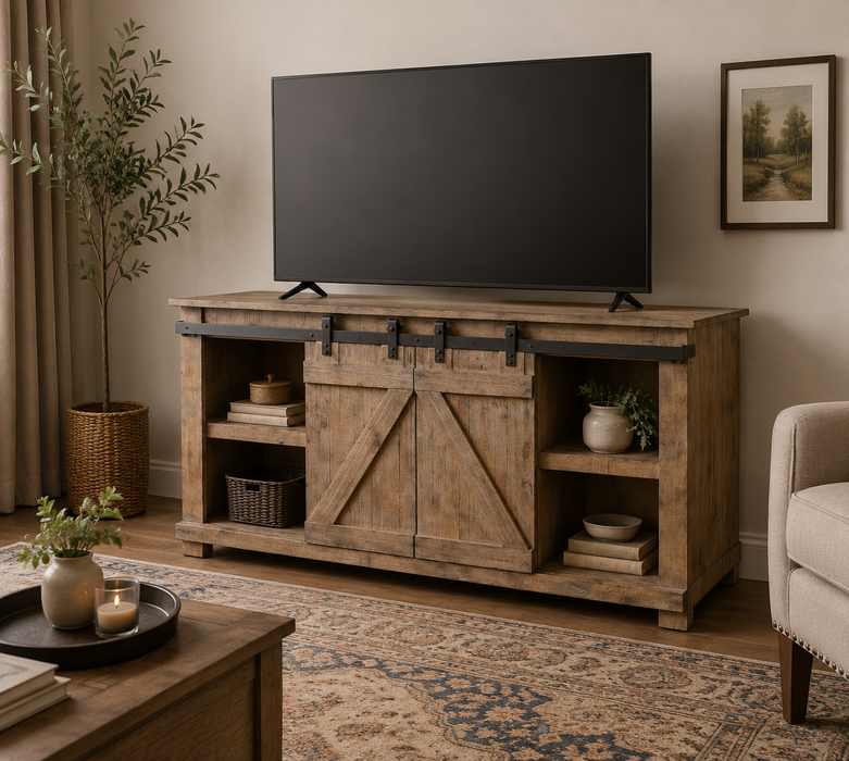 Westgate 60" Sliding Barn Door TV Stand (5 Colors Available)
