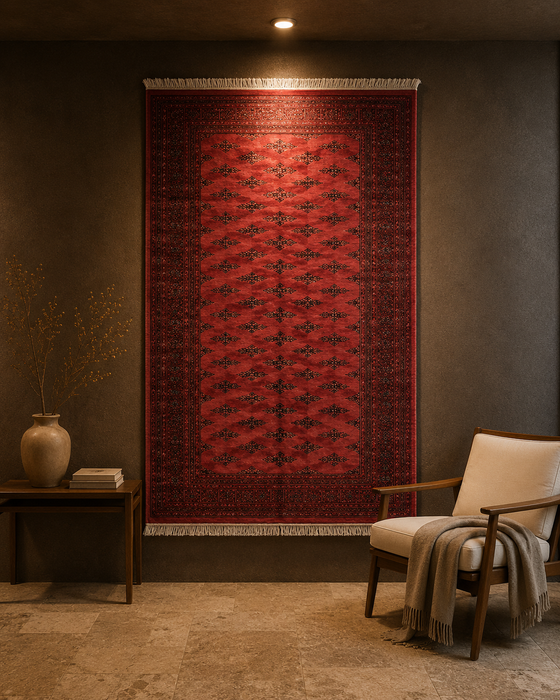 Hand-Knotted Pakistani Bokhara Rug – 100% Wool, 4'6 x 6'6
