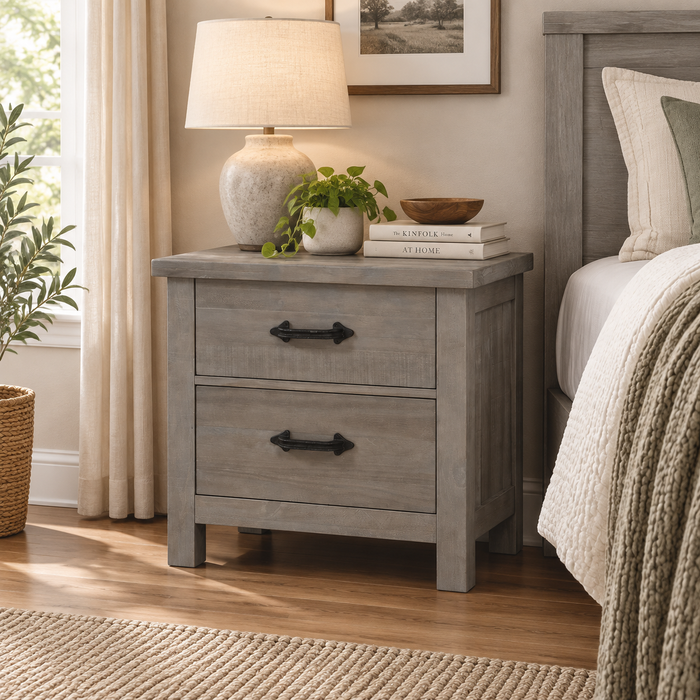 Haven Modern Farmhouse Rustic Nightstand
