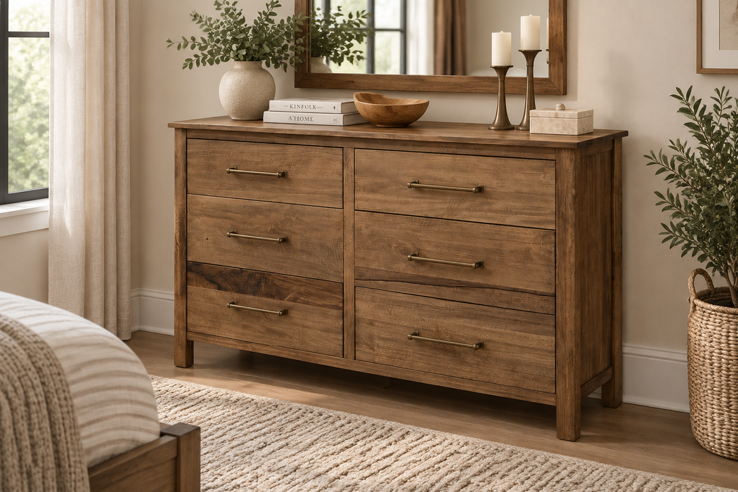 Susannah Solid Wood Six Drawer Dresser