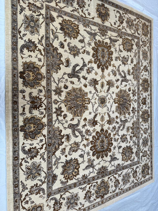 Hand-Knotted Vegetable Dye Sultanabad Rug from Pakistan,  7' 9" x 9' 10"