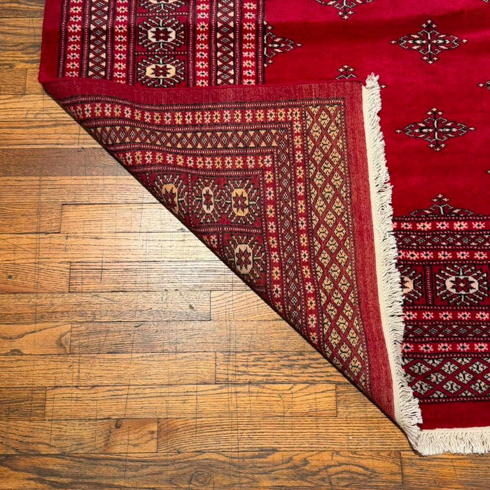 Hand-Knotted Pakistani Bokhara Rug – 100% Wool, size 8'2" x 9'7"