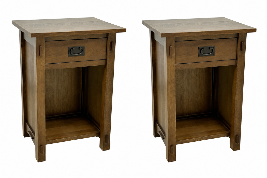 Mission Solid Quarter Sawn Oak 1 Drawer End Table - Model A27