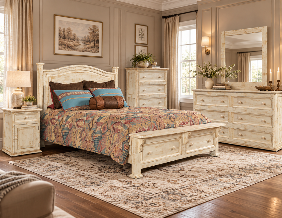 Landon 1 Drawer, 1 Door Nightstand - Antique White