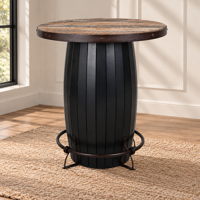 Antique Multicolor, Bistro Table Barrel Design