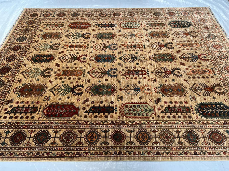 Hand-Knotted Bakhtiar Vegetable-Dyed Wool Rug,: 8' 1" x 10' 1"