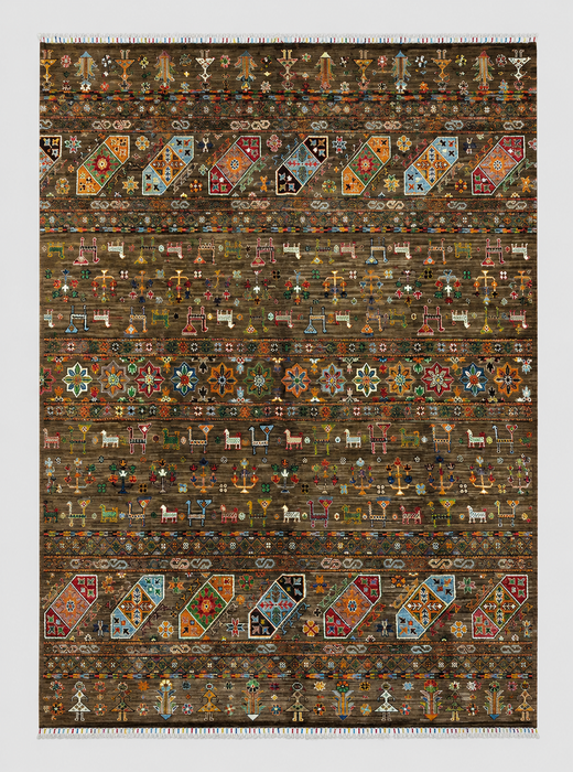 Hand-Knotted Vegetable Dye Bakhtiar Rug from Pakistan,  8' x 10'