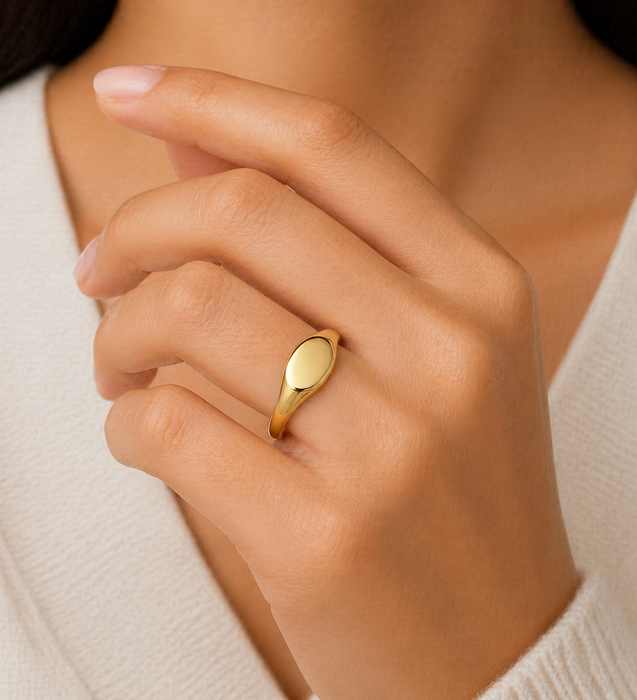 Sterling Silver Ring Plated with 2.5 Micron 18K Yellow Gold