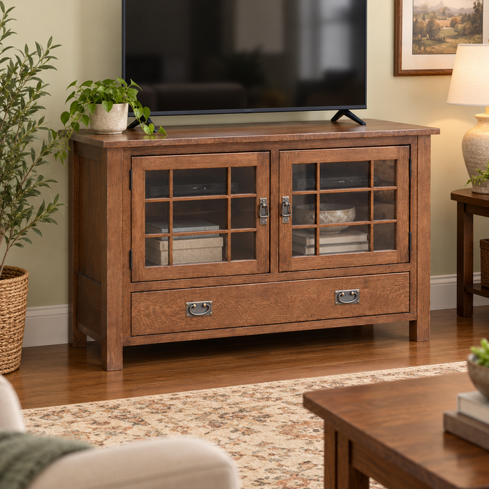 Mission Quarter Sawn Oak 48" TV Stand - Walnut