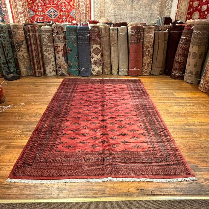 Hand-Knotted Pakistani Bokhara Rug – 100% Wool, 6'6 x 9'6