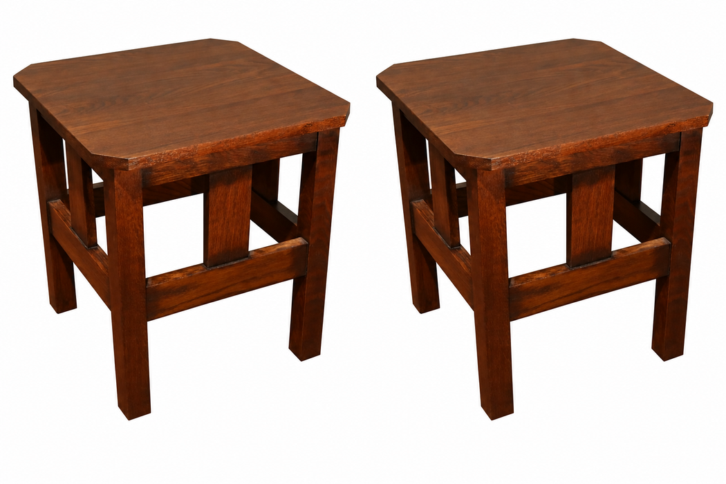 Mission Oak Slat End Table - Walnut (W1)