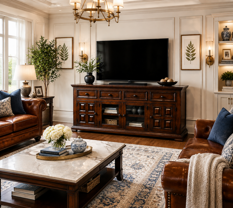 Keystone Panel Door TV Stand - 73" (2 Colors Available)