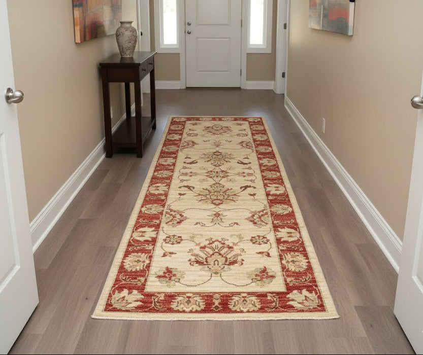 Hand-Knotted Sultanabad Vegetable-Dyed Wool Rug, 2' 5" x 9' 5"  (K)