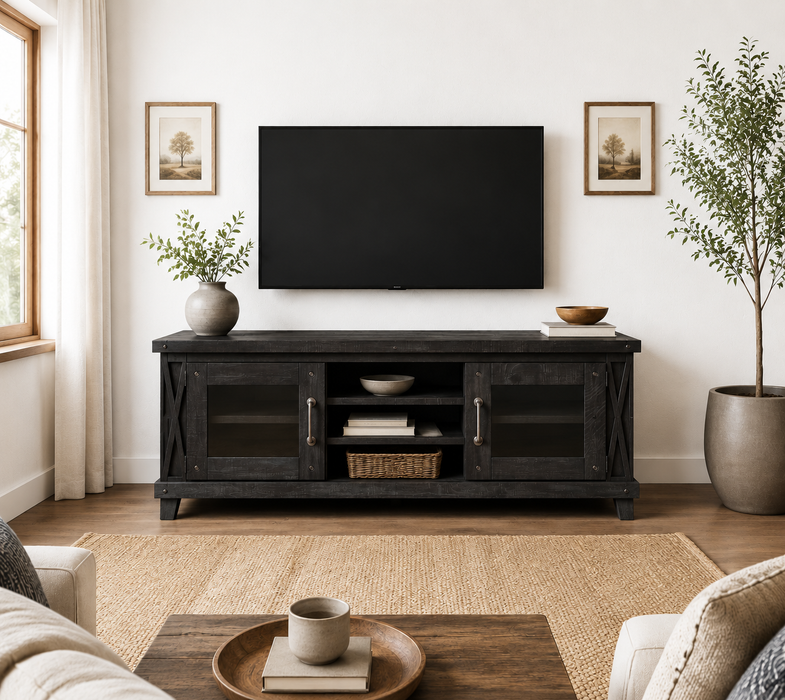 Oak Park Cross Bar TV Stand - 65"