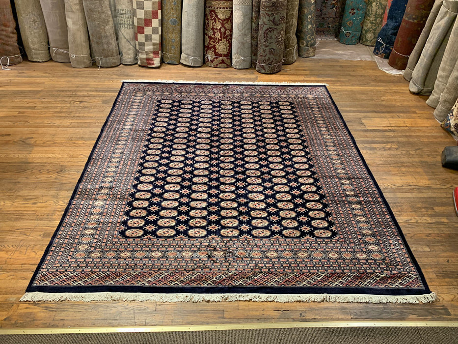 Hand-Knotted Pakistani Bokhara Rug – 100% Wool, size 8' 2" x 10' 3" (M)