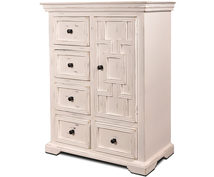 Alba Cotton White Chest of Drawers / Dresser