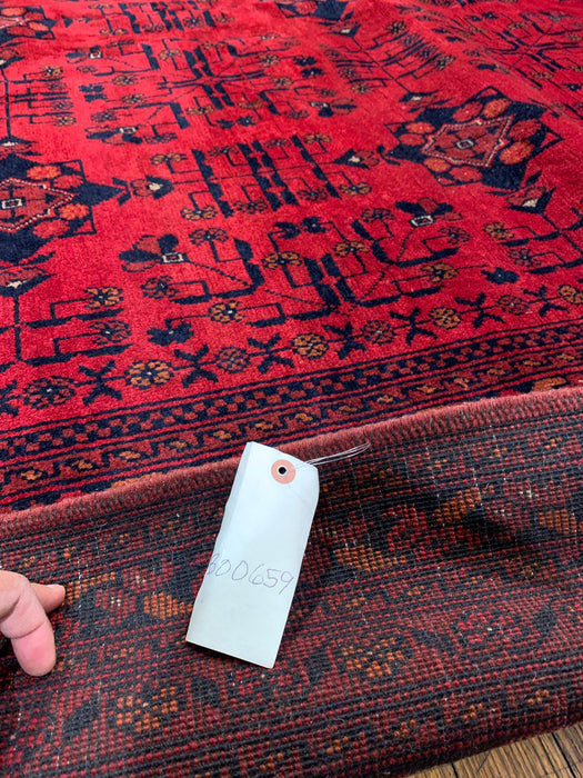 Terkaman Tribal Afghan Oriental Rug, size 8' 5" x 11' 6" (C)