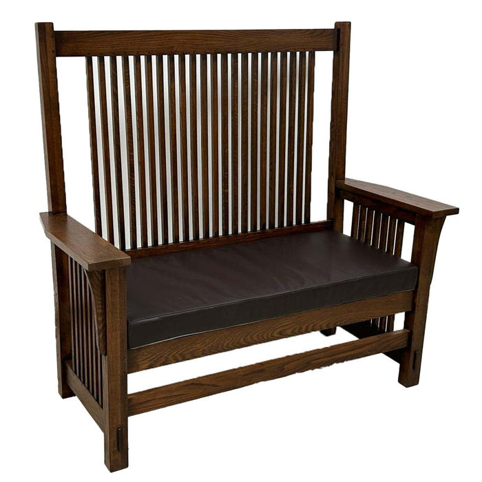 Mission Solid Oak Bench / Settee with Spindles