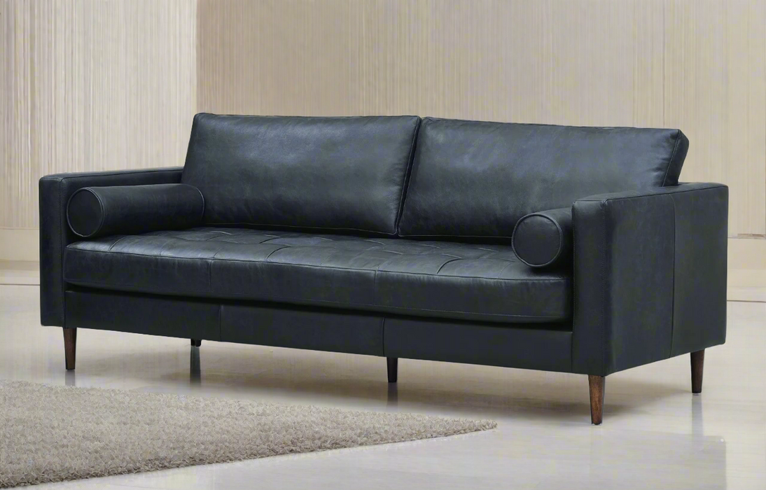 Alamo Top Grain Leather Sofa - Slate