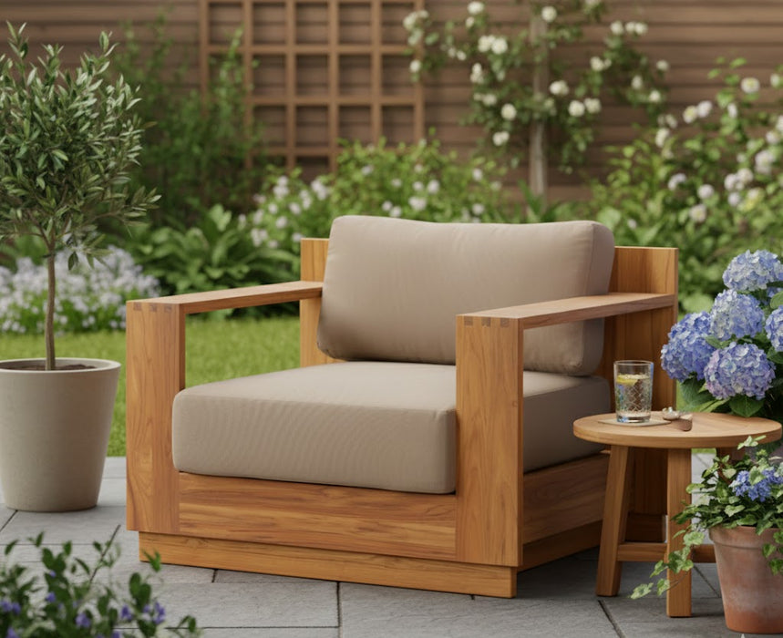 Paradiso Outdoor Teak Natural Arm Chair