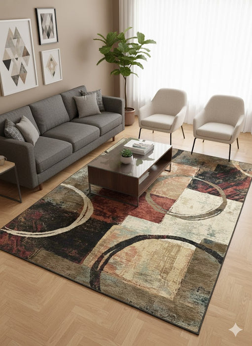 Persian-Inspired. Modern Defined. Turkish Made Rug, size 5' 3" x 7' 5" (O)