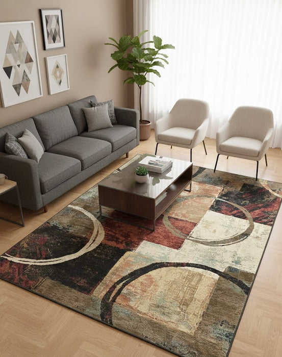 Persian-Inspired. Modern Defined. Turkish Made Rug, size 5' 3" x 7' 5" (O)