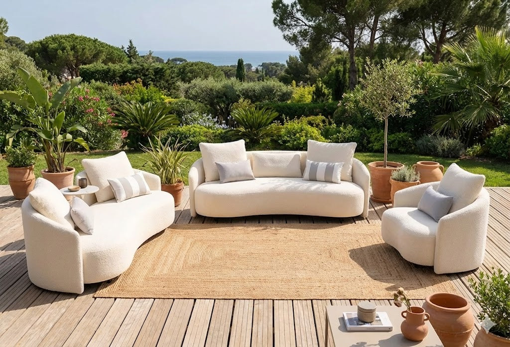 Serene Outdoor 6-Piece Lounge Set –  2-Sofas, Arm chair and Table Set