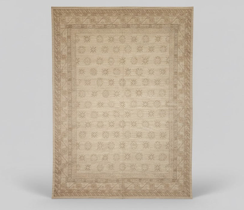 Hand-Knotted Sultanabad Vegetable-Dyed Wool Rug, 10" x 13"  (K)