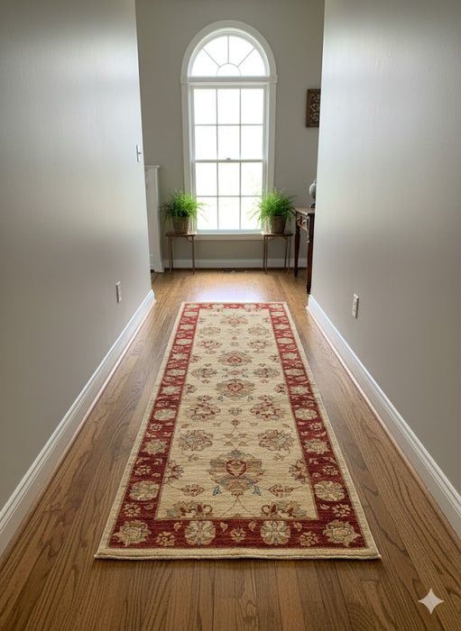 Hand-Knotted Sultanabad Vegetable-Dyed Wool Rug, 2' 11" x 8' 1" (K)