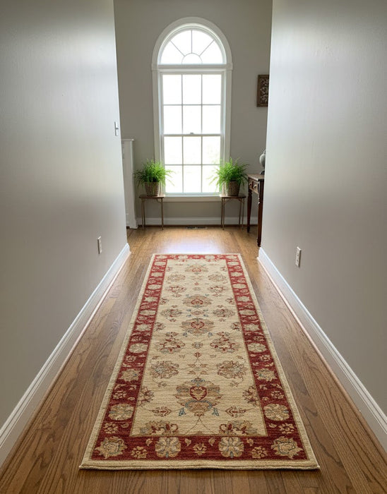 Hand-Knotted Sultanabad Vegetable-Dyed Wool Rug, 2' 11" x 8' 1" (K)