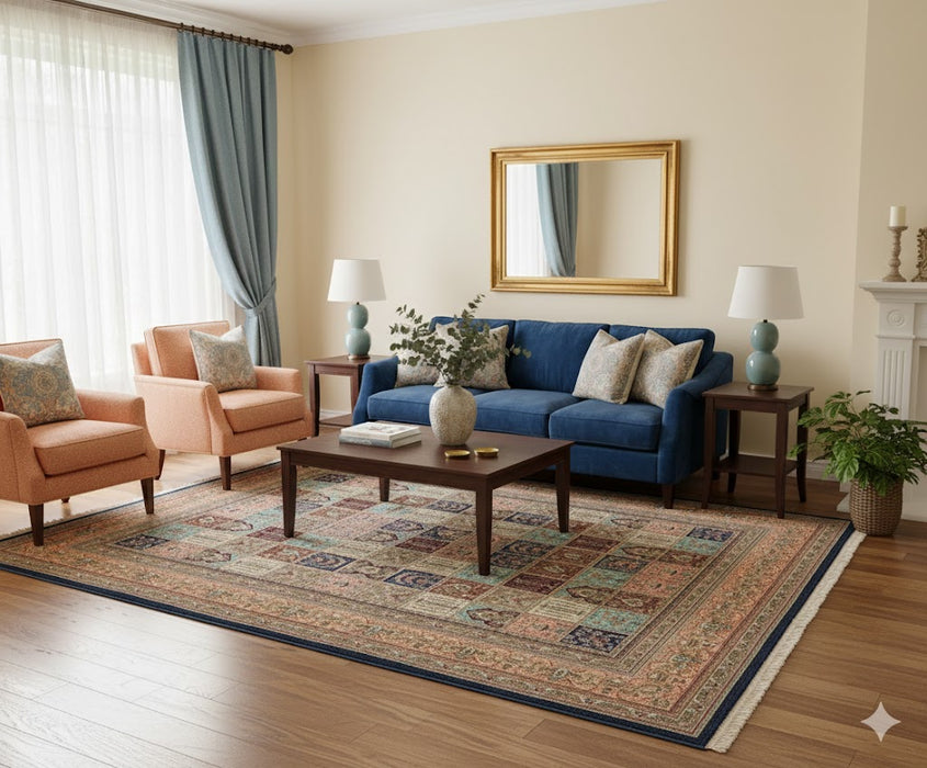 Exquisite 100% Silk Persian Design Rug – Elegant and Luxurious, size 9' 9" x 12' 9"