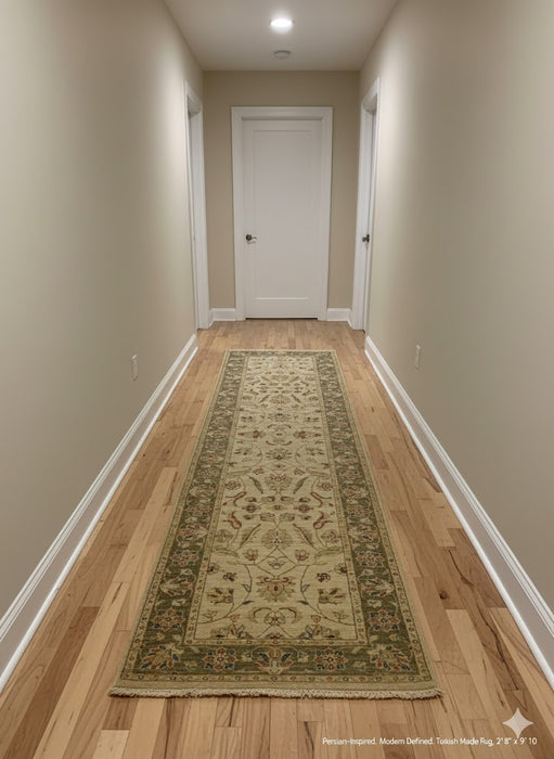 Sultanabad 100% wool Hand Made Rug - size 2' 7" x 10' 1" (P)