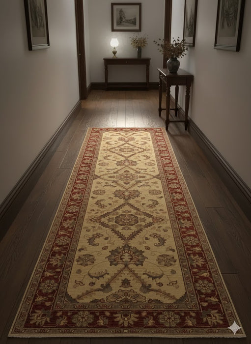 Hand-Knotted Sultanabad Vegetable-Dyed Wool Rug, 2' 10" x 9' 9" (K)