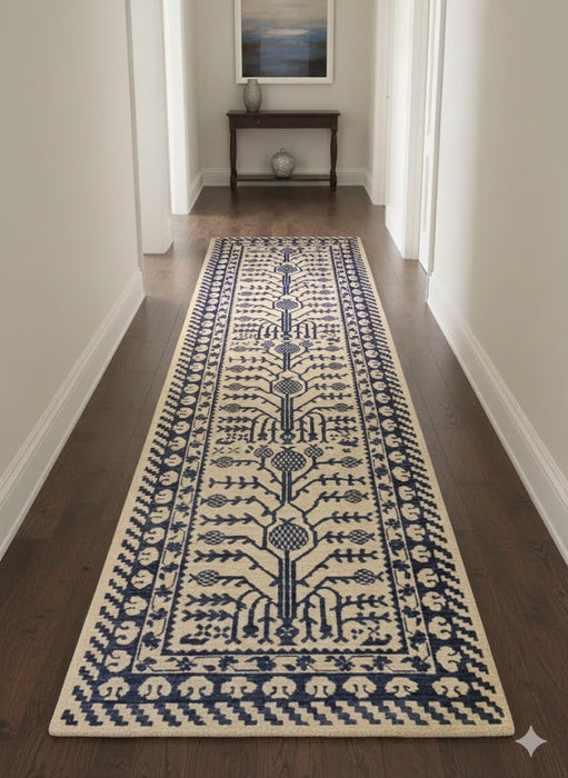 Khotan Pomegranate design Oriental Rug, 3' x 12' (D)