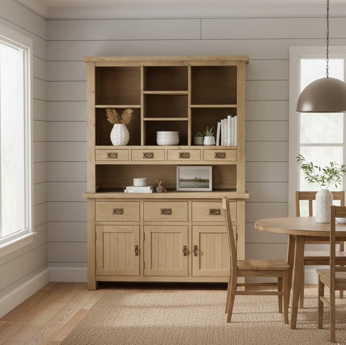 Barlow Sideboard with Hutch - Rustic Pine - 56"