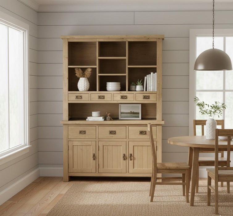 Barlow Sideboard with Hutch - Rustic Pine - 56"