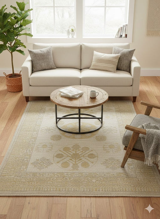 Khotan Pomegranate design Oriental Rug, size  5" x 7' 2"(D)