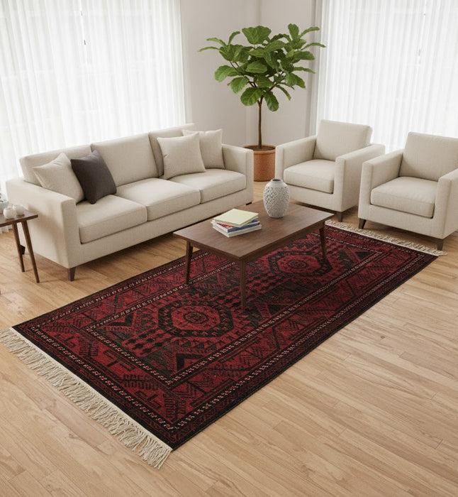 Terkaman Tribal Baluch Oriental Rug; 3' 5" x 7' (Y)