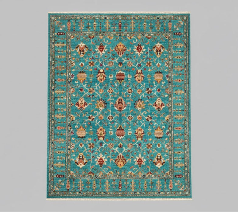 Hand-Knotted Sultanabad Vegetable-Dyed Wool Rug, 8" x 10"  (K)