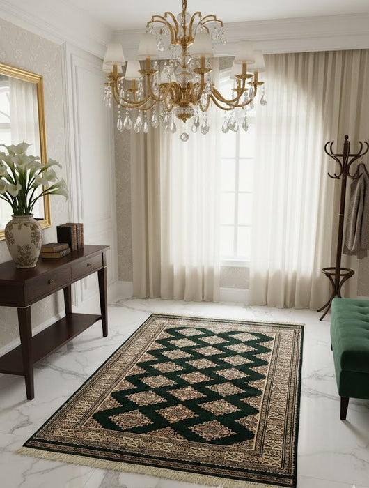 Hand-Knotted Pakistani Bokhara Rug – 100% Wool, 3' 3" x 4' 7" (M)
