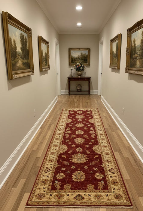 Hand-Knotted Sultanabad Vegetable-Dyed Wool Rug, 2' 10" x 8' 8" (K)