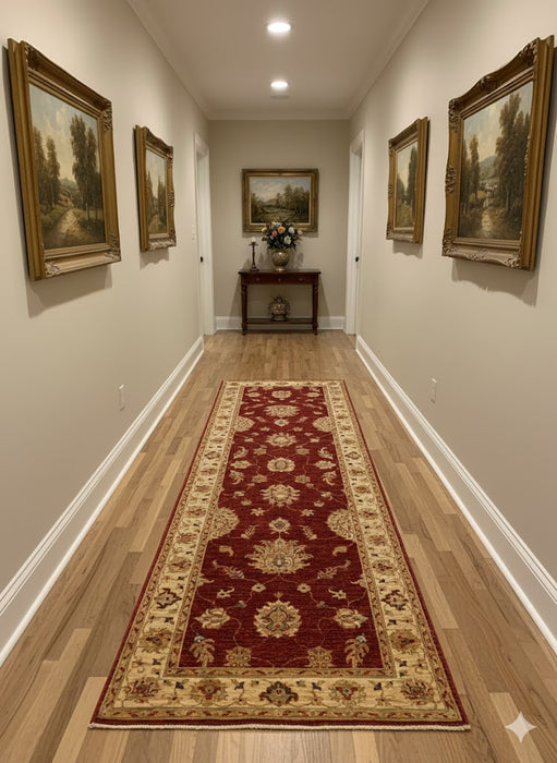 Hand-Knotted Sultanabad Vegetable-Dyed Wool Rug, 2' 10" x 8' 8" (K)