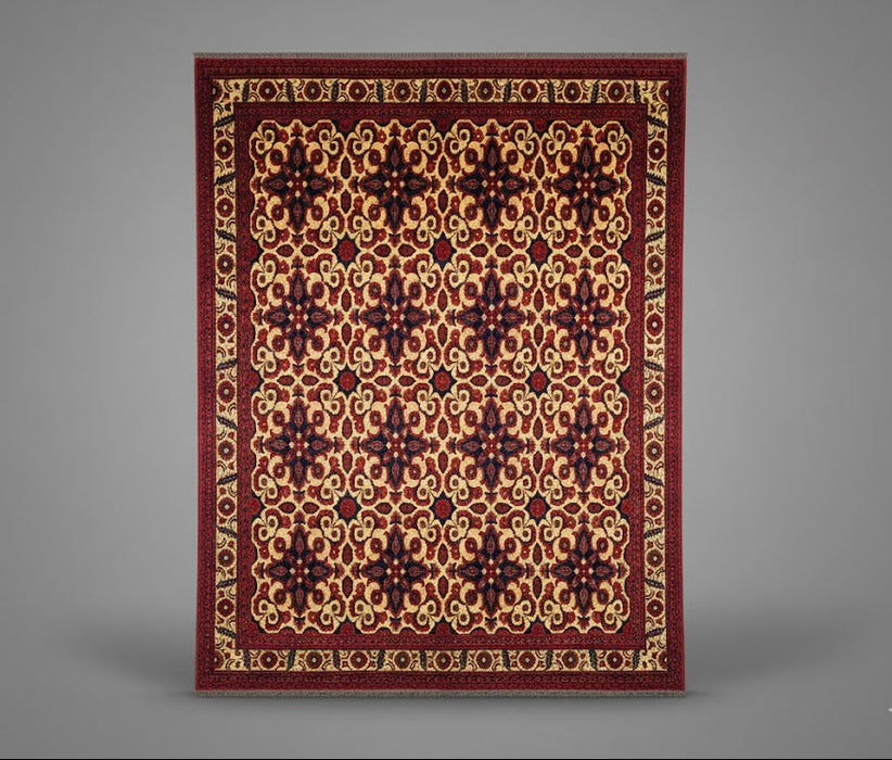 Terkaman Tribal Afghan Oriental Rug, size 9' 6" x 12' 5"  (C)