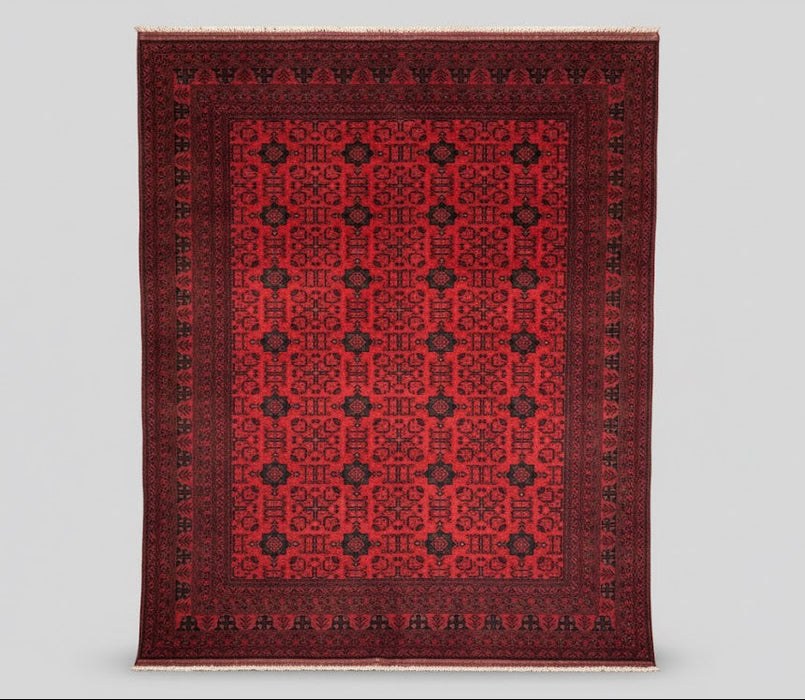 Terkaman Tribal Afghan Oriental Rug, size 8' 5" x 11' 6" (C)